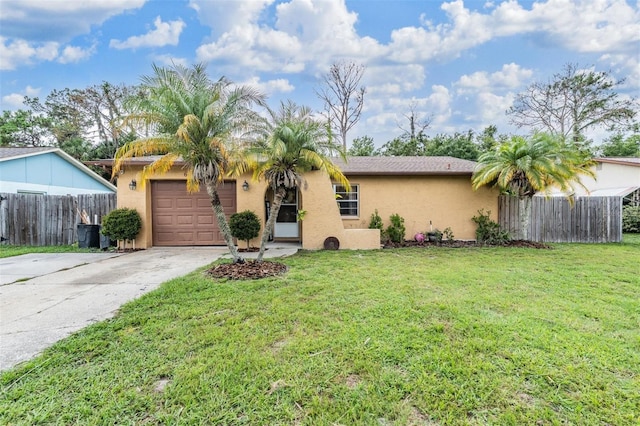 6101 Broken Arrow Dr, New Port Richey, FL 34653 - single story home featuring stucco siding, a garage, and concrete driveway