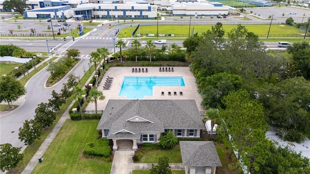 14317 Italia Dr, Wimauma, FL 33598 - aerial view of a pool area