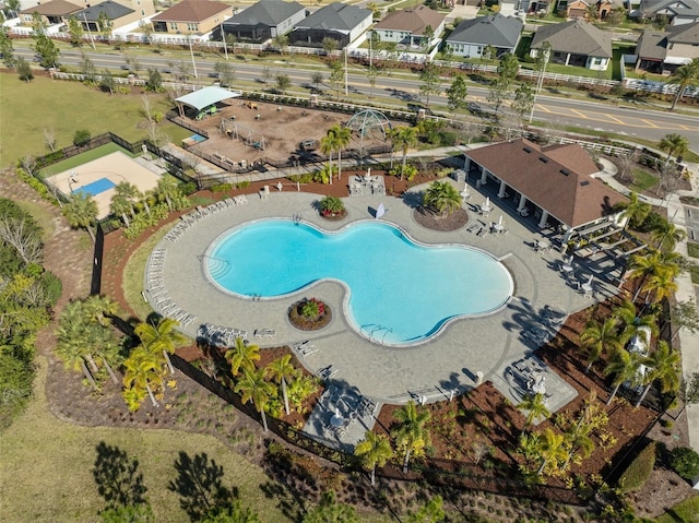 11829 Brighton Knoll Loop, Riverview, FL 33579 - aerial perspective of suburban area featuring a pool