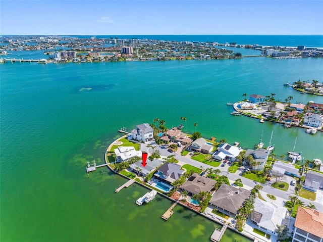 11085 9th St E, Treasure Island, FL 33706 - aerial view of a nearby body of water