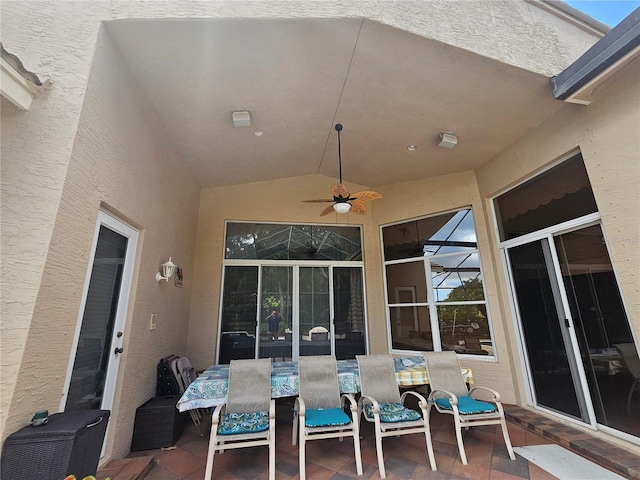 6900 Molakai Cir, Boynton Beach, FL 33437 - view of patio with a ceiling fan and outdoor dining area
