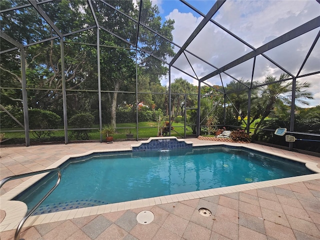6900 Molakai Cir, Boynton Beach, FL 33437 - swimming pool featuring a patio and glass enclosure