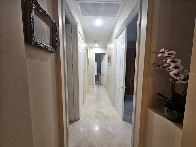 6900 Molakai Cir, Boynton Beach, FL 33437 - corridor with light marble finish floors and baseboards