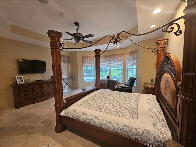 6900 Molakai Cir, Boynton Beach, FL 33437 - bedroom featuring recessed lighting and a tray ceiling