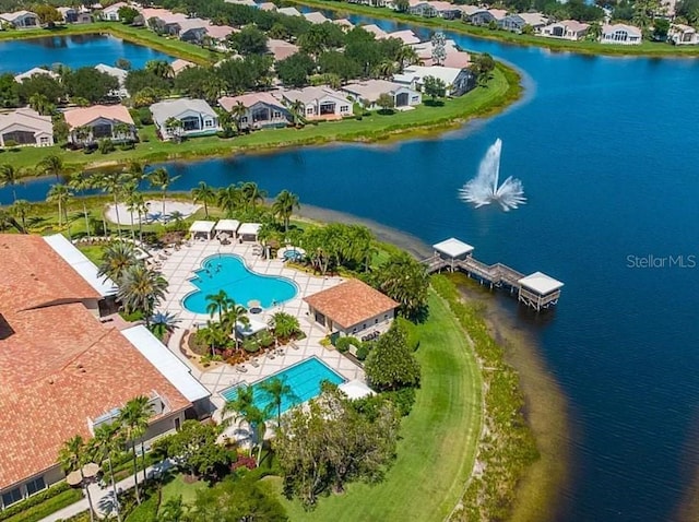 6900 Molakai Cir, Boynton Beach, FL 33437 - aerial perspective of suburban area with a pool area and a nearby body of water