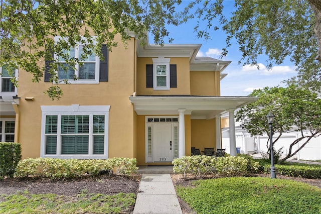 305 Sea Island Way, Tampa, FL 33602 - view of front of home with stucco siding