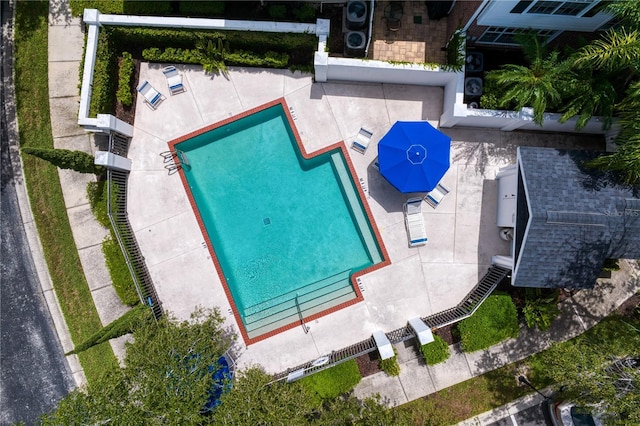 305 Sea Island Way, Tampa, FL 33602 - view from above of property featuring a pool