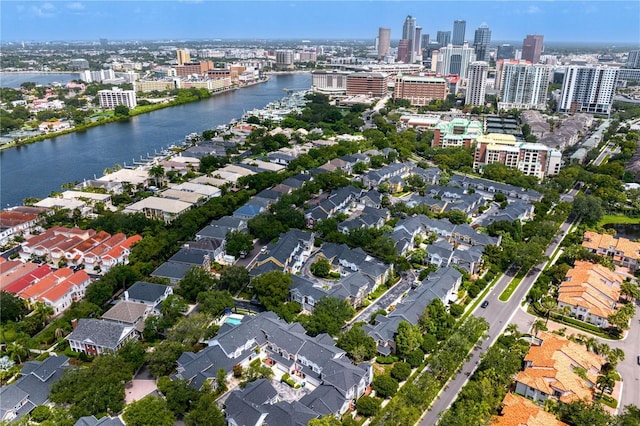 305 Sea Island Way, Tampa, FL 33602 - aerial overview of property's location featuring a large body of water and nearby urban area