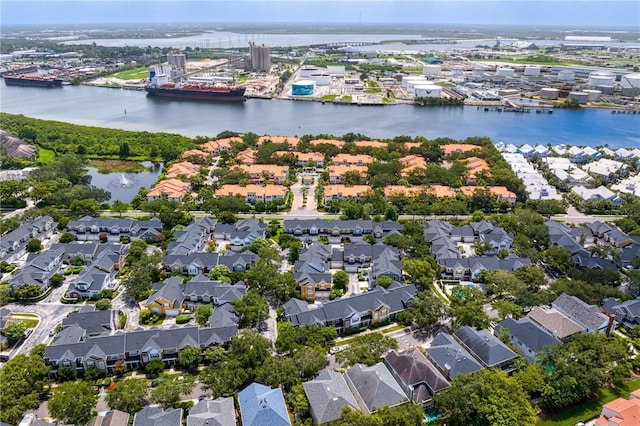 305 Sea Island Way, Tampa, FL 33602 - aerial perspective of suburban area featuring a nearby body of water and a notable bridge