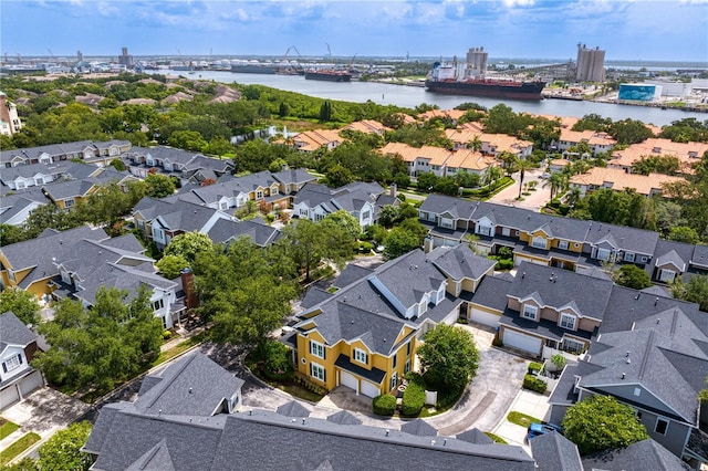305 Sea Island Way, Tampa, FL 33602 - aerial view of residential area with a notable bridge and a large body of water
