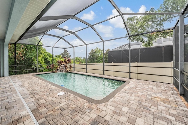 117 Camelot Ridge Dr, Brandon, FL 33511 - view of pool featuring a patio area and glass enclosure