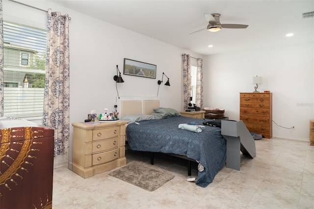 11444 Alachua Creek Ln, Riverview, FL 33579 - bedroom with ceiling fan and recessed lighting