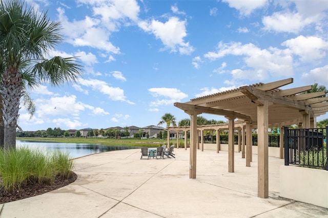 11444 Alachua Creek Ln, Riverview, FL 33579 - view of property's community featuring a pergola and a water view