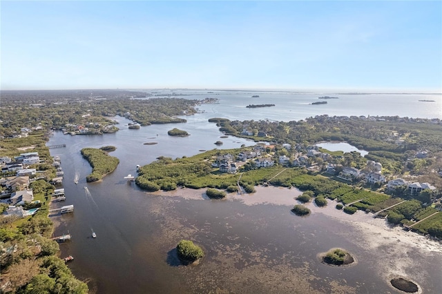 1908 Sutherland Dr W, Palm Harbor, FL 34683 - aerial overview of property's location with a large body of water