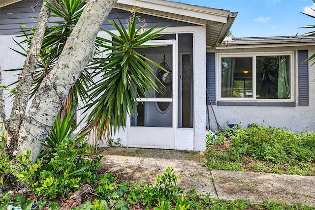 7814 Burnham Dr, Port Richey, FL 34668 - entrance to property with stucco siding