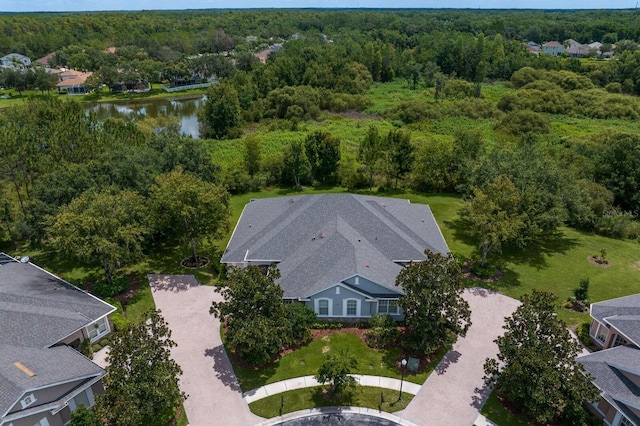 27455 Mistflower Dr, Wesley Chapel, FL 33544 - view of subject property with a heavily wooded area and a large body of water