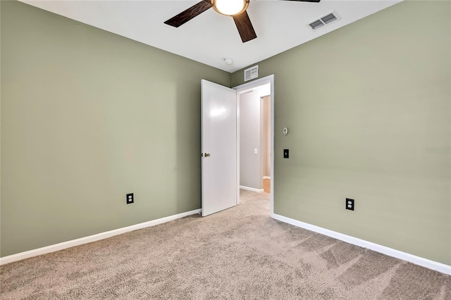 19635 Bellehurst Loop, Land O Lakes, FL 34638 - spare room featuring a ceiling fan and light carpet