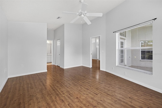 11348 Tee Time Cir, New Port Richey, FL 34654 - empty room with wood finished floors and ceiling fan