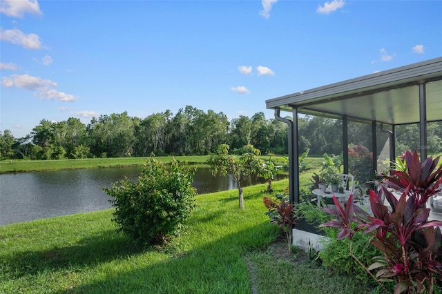 11303 Misty Moss Dr, Wimauma, FL 33598 - view of green lawn with a water view