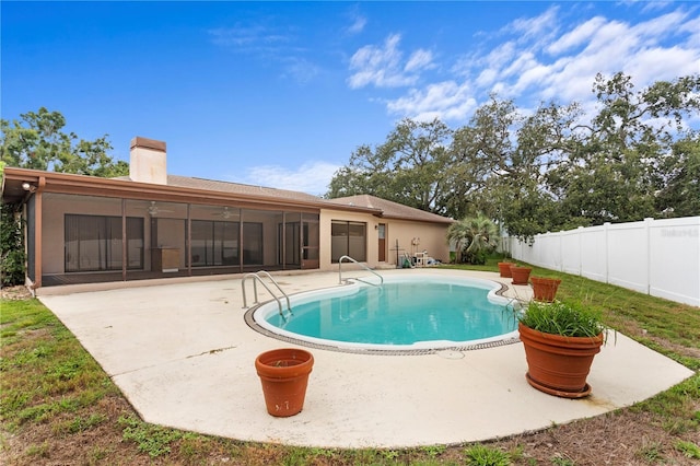 9311 136th Way, Seminole, FL 33776 - view of pool with a patio area and ceiling fan