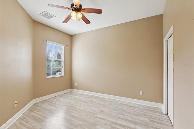 221 Sunset Crest Ct, Apollo Beach, FL 33572 - spare room featuring light wood finished floors and ceiling fan