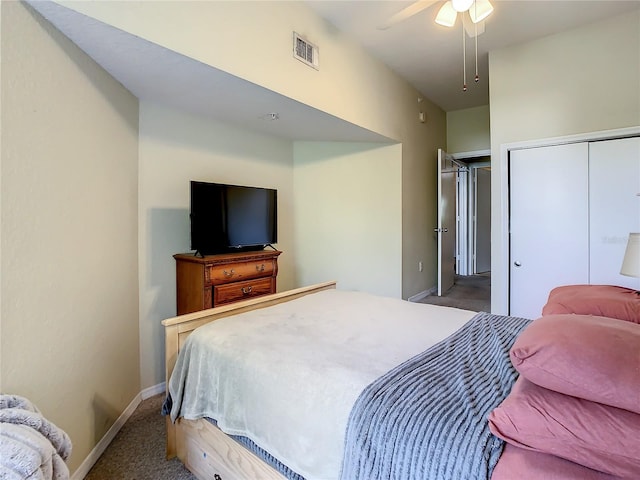 501 S Moody Ave Unit 1130, Tampa, FL 33609 - carpeted bedroom featuring ceiling fan and a closet