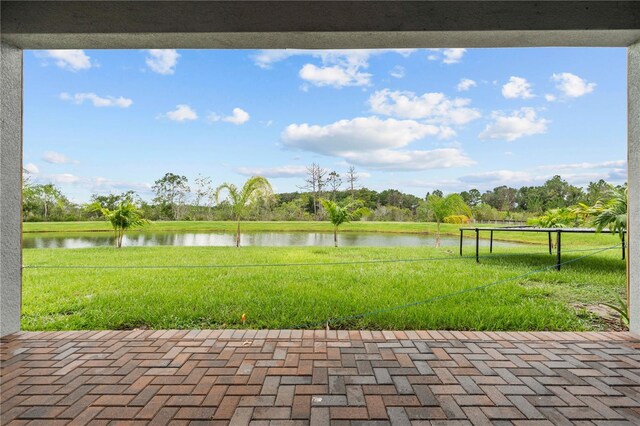 22034 Storybook Cabin Way, Land O Lakes, FL 34637 - view of patio with a water view
