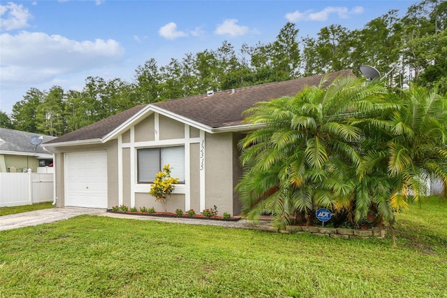 12315 Hidden Brook Dr, Tampa, FL 33624 - view of front of property with stucco siding, driveway, an attached garage, and roof with shingles