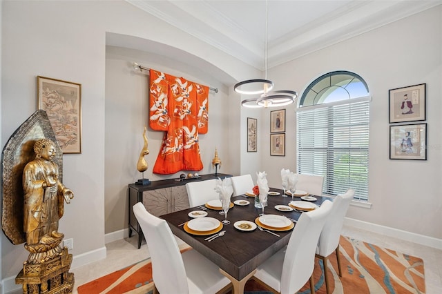 1042 Tuscany Dr, Trinity, FL 34655 - dining space with ornamental molding and baseboards
