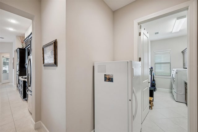 1042 Tuscany Dr, Trinity, FL 34655 - hallway with light tile patterned flooring and baseboards