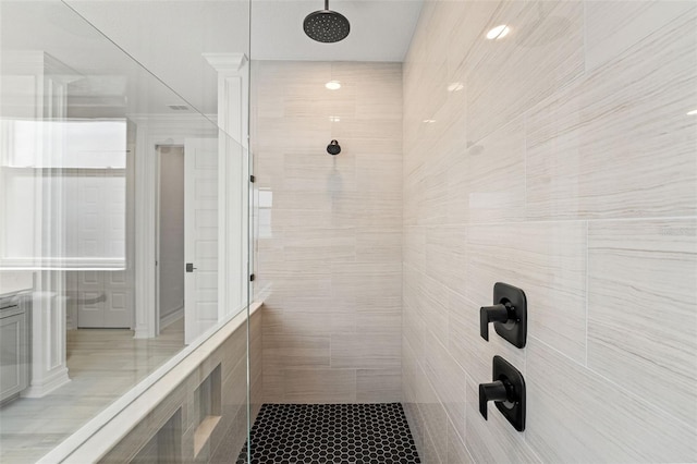 7819 Notched Pine Bnd, Wesley Chapel, FL 33545 - full bathroom featuring a tile shower