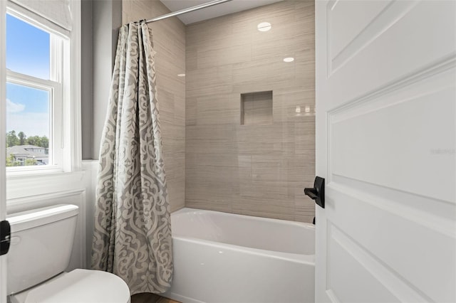 7819 Notched Pine Bnd, Wesley Chapel, FL 33545 - bathroom with shower / tub combo with curtain and healthy amount of natural light