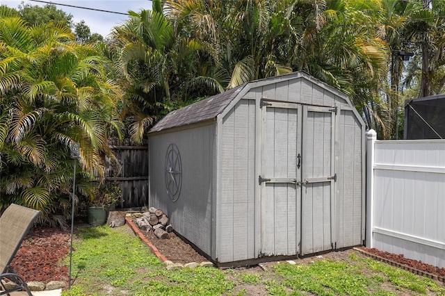 1132 Gershwin Dr, Largo, FL 33771 - view of shed with a fenced backyard