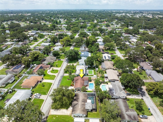 1132 Gershwin Dr, Largo, FL 33771 - aerial view of property's location with nearby suburban area and a pool area