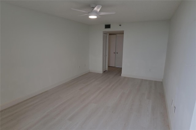 2333 Feather Sound Dr Unit A607, Clearwater, FL 33762 - unfurnished room with a ceiling fan and light wood-style floors