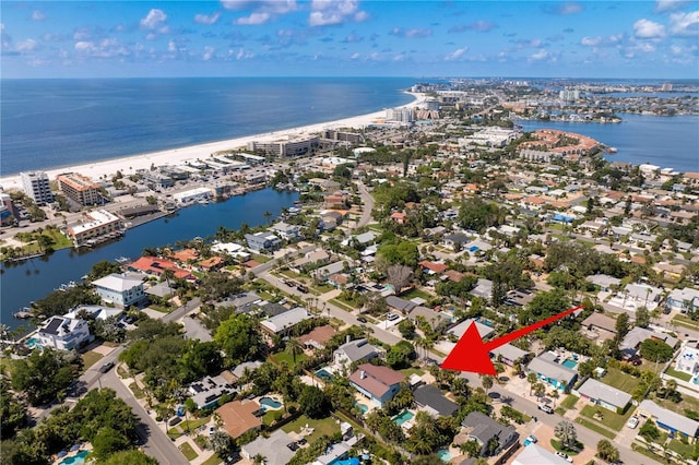 221 42nd Ave, St Pete Beach, FL 33706 - aerial view of property and surrounding area featuring a large body of water