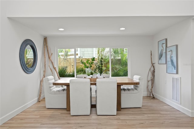 221 42nd Ave, St Pete Beach, FL 33706 - dining room with plenty of natural light, light wood-style floors, and recessed lighting