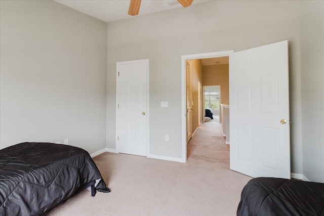 6260 Olivedale Dr, Riverview, FL 33578 - bedroom featuring light colored carpet and a ceiling fan