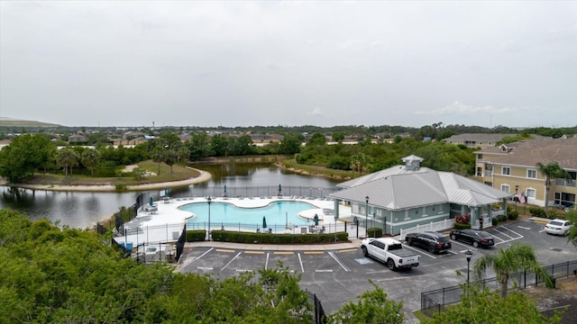 6260 Olivedale Dr, Riverview, FL 33578 - aerial view of a pool area and a nearby body of water
