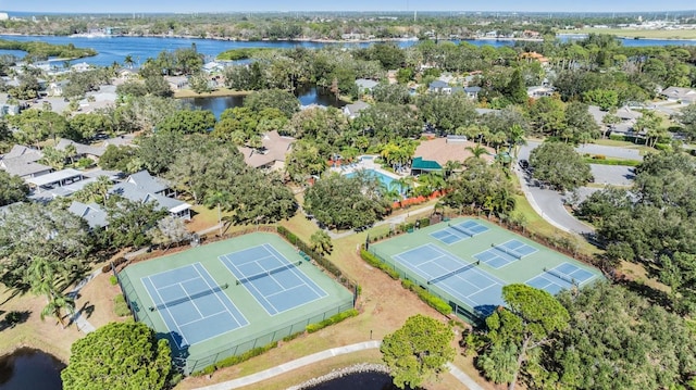 1140 S Pointe Alexis Dr, Tarpon Springs, FL 34689 - aerial perspective of suburban area featuring a nearby body of water