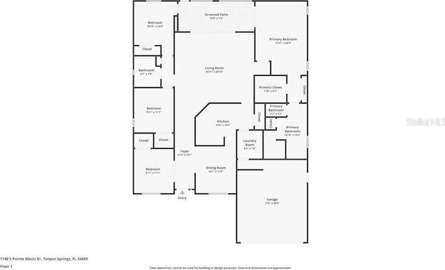 1140 S Pointe Alexis Dr, Tarpon Springs, FL 34689 - view of home floor plan