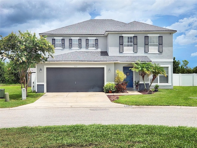 3112 Kearns Rd, Mulberry, FL 33860 - traditional-style house with stucco siding, driveway, a garage, and roof with shingles