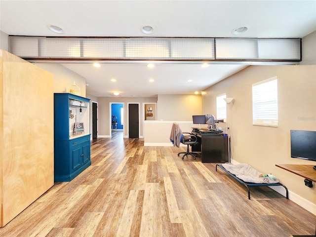 3112 Kearns Rd, Mulberry, FL 33860 - office featuring light wood-style flooring and recessed lighting