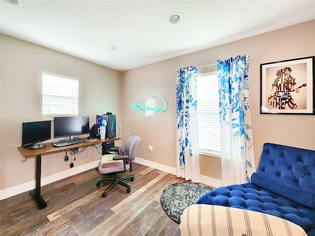 3112 Kearns Rd, Mulberry, FL 33860 - home office featuring wood finished floors and baseboards