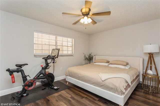 2207 S Carolina Ave Unit 10, Tampa, FL 33629 - bedroom with wood finished floors, a textured ceiling, and a ceiling fan