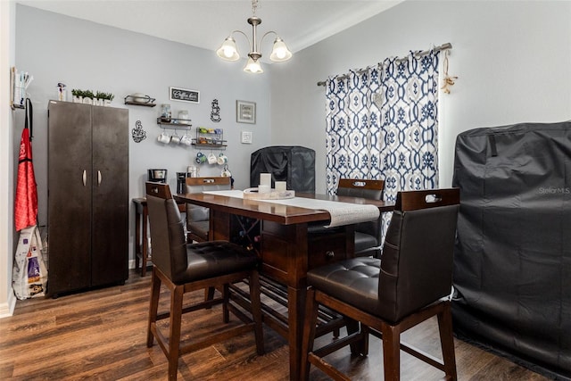 255 Annabelle Way, Davenport, FL 33837 - dining area featuring wood finished floors, an office area, and a chandelier