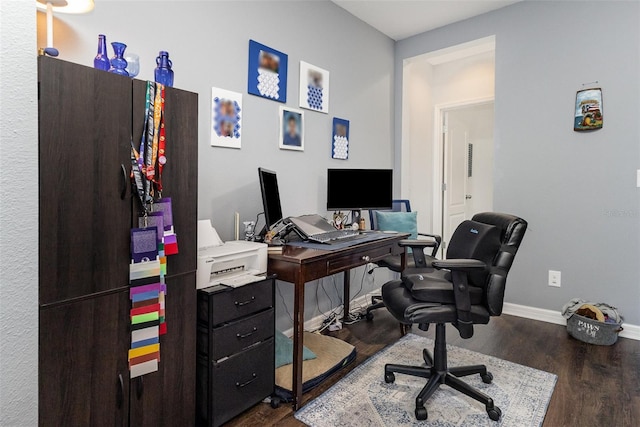 255 Annabelle Way, Davenport, FL 33837 - office area with dark wood-style floors