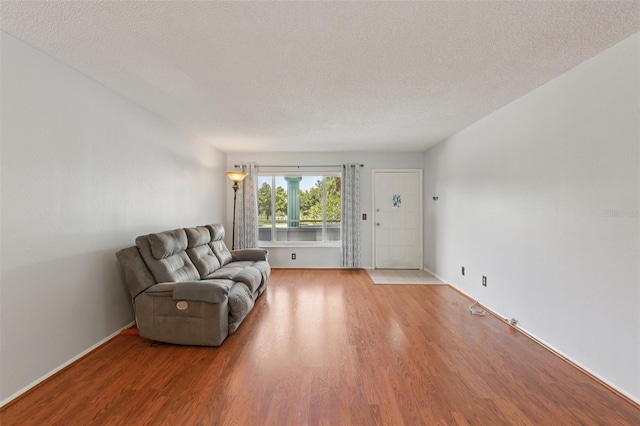2370 Jamaican St Unit 44, Clearwater, FL 33763 - living area featuring light wood-style floors and a textured ceiling
