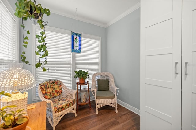 13252 SW 6th Ave, Newberry, FL 32669 - living area with wood finished floors and crown molding