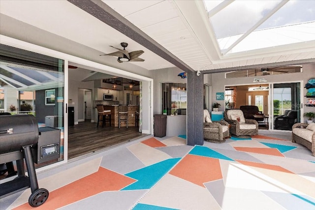 20 Bunker Ter, Rotonda West, FL 33947 - sunroom featuring beam ceiling
